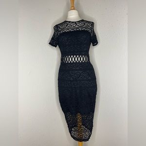 New! Missguided Lace Midi Dress